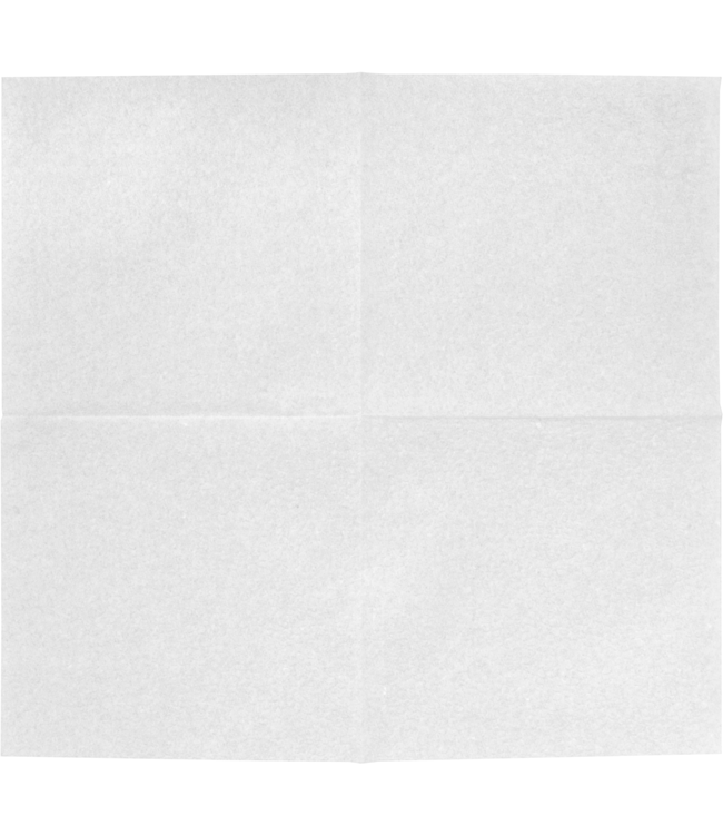 Servet 24x24 cm 1-laags wit 1/4 gevouwen | prijs & verp per 500 stuks