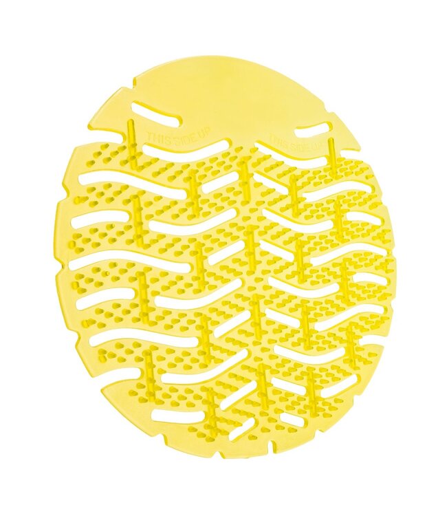 Urinoirmat Ø166 mm lemon/geel geur verspreidend met anti spathaartjes | prijs & verp per 10 stuks