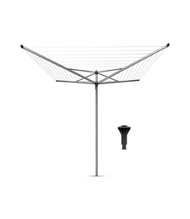 Droogmolen 40 mtr met metalen grond anker metallic grey - Brabantia