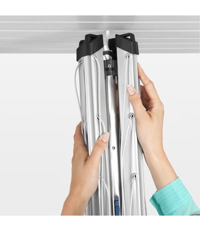 Droogmolen 40 mtr met metalen grond anker metallic grey - Brabantia