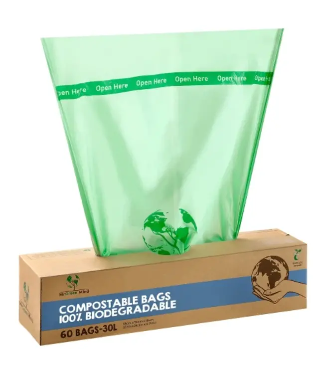 Biozak 30 ltr Mr. Green Mind groen | prijs & verp per 60 stuks