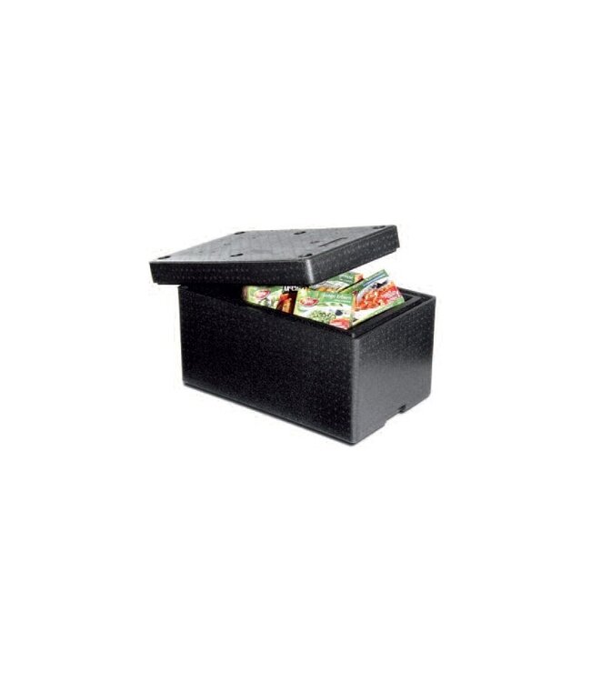 Thermobox 395x290x175 mm 9,9 ltr (binnenafm 355x250x110 mm) zwart - Skufa