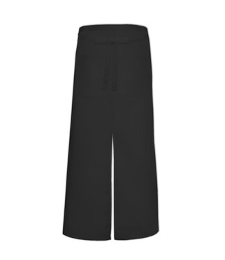 Franse sloof met split en zak zwart