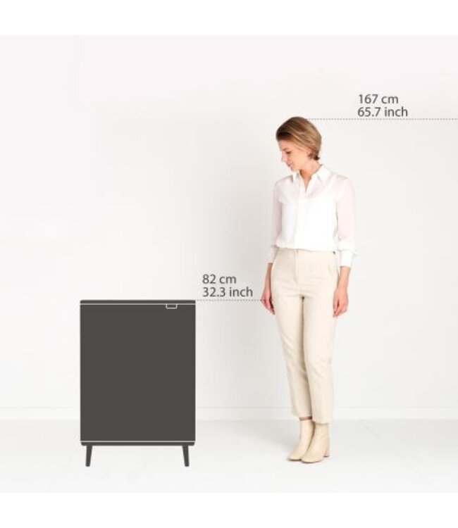 Afvalbak 2x 30 ltr Bo Touch Bin Hi Matt Black - Brabantia