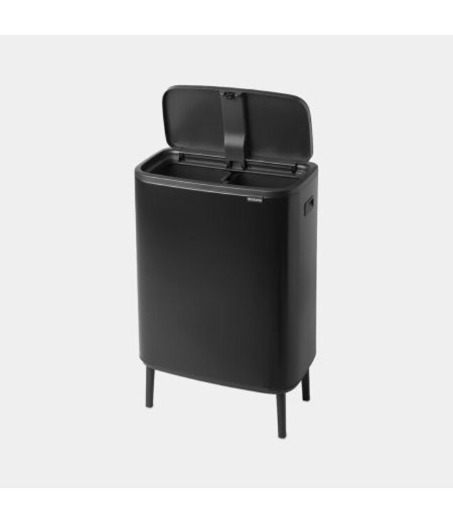 Afvalbak 2x 30 ltr Bo Touch Bin Hi Matt Black - Brabantia