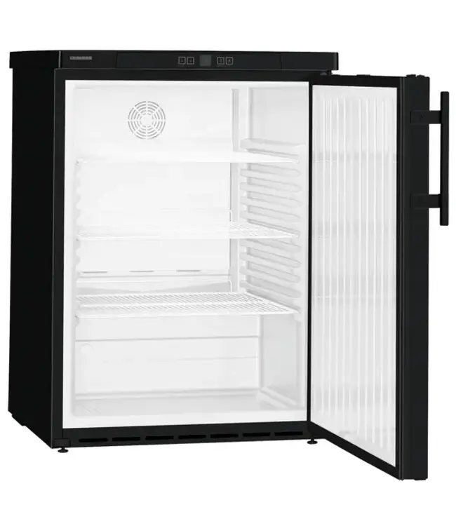 Koelkast 134/130 ltr (br/netto inh.) 600x615x830 mm (bxdxh) +1°C tot 15°C Blackline Premium FKVu 1610/744 - Liebherr