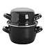Sans Marque Mosselpan zwart 12 cm / 0,5 kg - Geëmailleerd