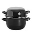 Sans Marque Mosselpan zwart 18 cm / 1 kg - Geëmailleerd