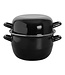 Sans Marque Mosselpan zwart 20 cm / 2 kg - Geëmailleerd