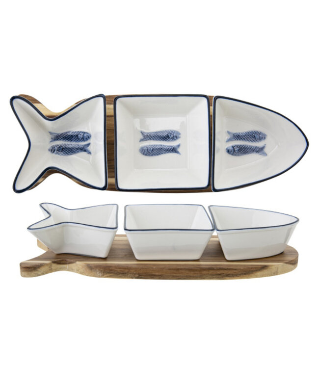 Aperoset 227x95x48 mm 3-dlg visvorm Branzino - Cosy & Trendy | prijs & verp per 18 stuks