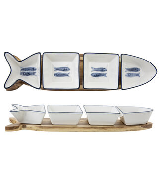 Cosy & Trendy Aperoset 370x95x48 mm 5-dlg visvorm Branzino - Cosy & Trendy | prijs & verp per 12 stuks