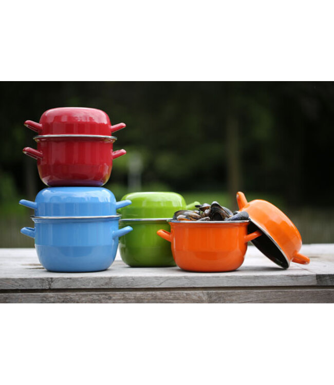 Mosselpan groen Ø18 cm 2,8 ltr 1,2 kg - Cosy & Trendy | prijs & verp per 6 stuks