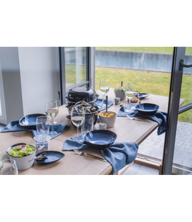 Mosselpan zwart Ø16 cm 1,7 ltr 0,9 kg - Cosy & Trendy | prijs & verp per 6 stuks