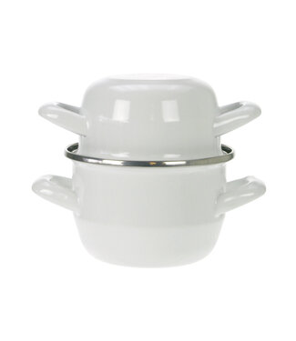 Cosy & Trendy Mosselpan wit Ø12 cm 0,9 ltr 0,5 kg - Cosy & Trendy | prijs & verp per 6 stuks