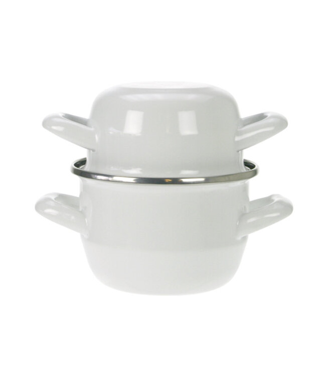 Mosselpan wit Ø12 cm 0,9 ltr 0,5 kg - Cosy & Trendy | prijs & verp per 6 stuks