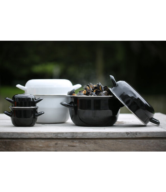 Mosselpan wit Ø12 cm 0,9 ltr 0,5 kg - Cosy & Trendy | prijs & verp per 6 stuks