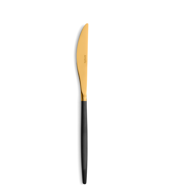 Dessertmes 207 mm 18/0 zwart goud 1114 Soprano - Amefa | prijs & verp per 12 stuks