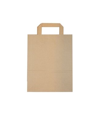 NTR Tas papier 22/11x27 cm (b/dxh) 70gr/m² snacktas bruin platte greep | prijs & verp per 500 stuks