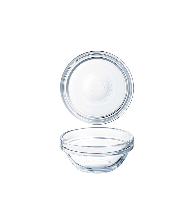 Schaal 90 mm transparant saladier empilable - Arcoroc | prijs & verp per 6 stuks
