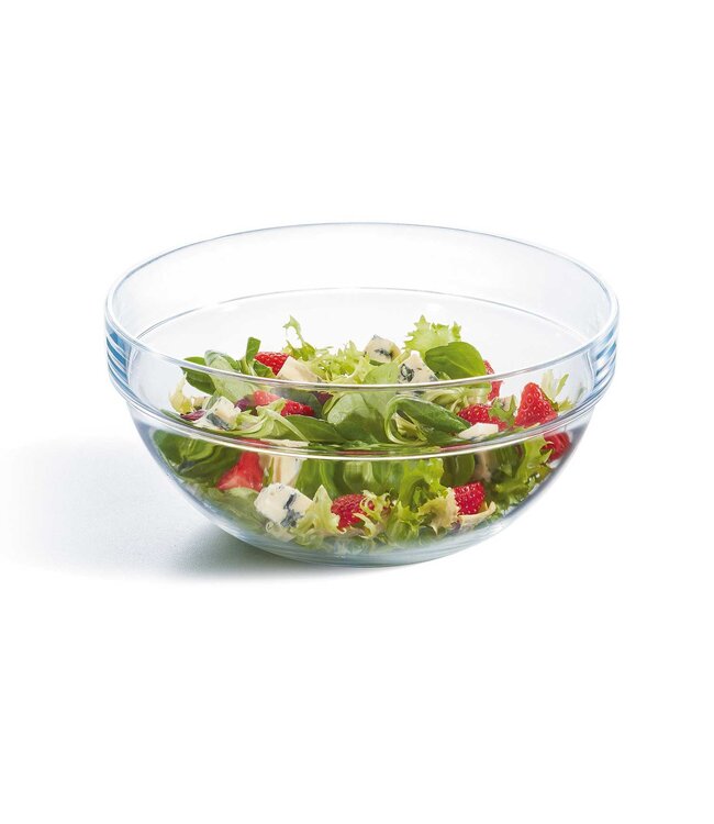 Schaal 200 mm transparant saladier empilable - Arcoroc | prijs & verp per 6 stuks