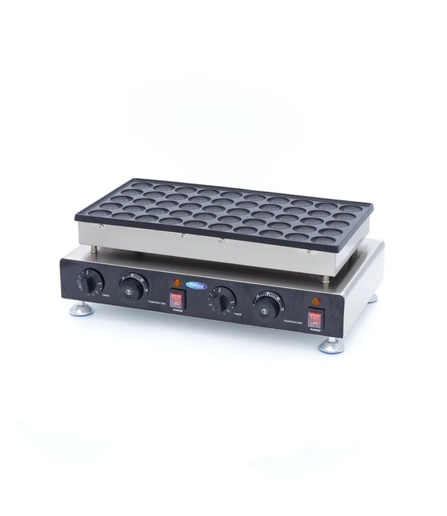 Poffertjesplaat Ø43 mm 50 uitsparingen 540x325x160 mm (bxdxh) 230V 1.500W