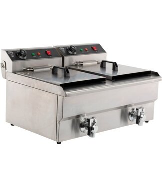 Combisteel Tafelfriteuse 2x 8 ltr 630x505x355 mm (bxdxh) Elektrisch Tafelmodel - Combisteel