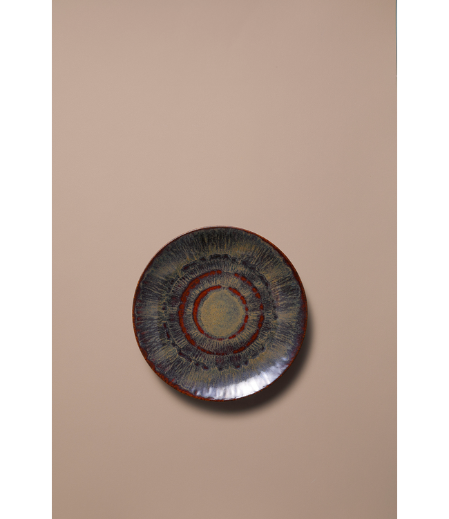Bord 210 mm coupe stoneware Victory Bruin - Palmer | prijs & verp per 6 stuks