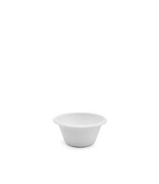Eco Sausbakje disp suikerriet 6 cl Ø6 mm wit | prijs & verp per 2.000 stuks