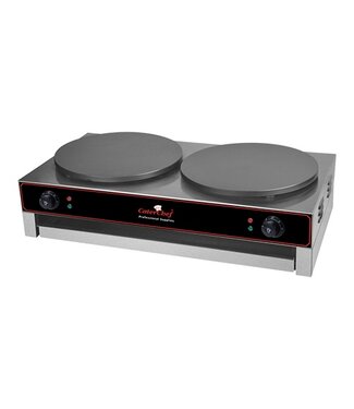 CaterChef Crepe machine 2x Ø40 cm 220V/3000W 862x510x240 mm (bxdxh) - CaterChef