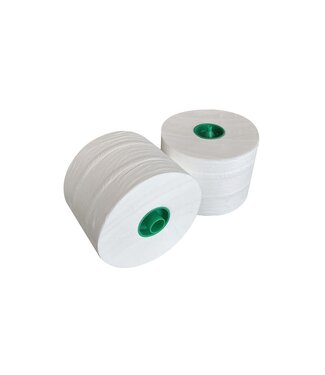 Toiletpapier 2-laags met dop cellulose wit 100 mtr | prijs & verp per 36 rol
