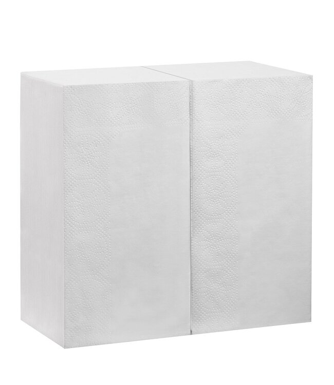 Servet 40x40 cm airlaid wit 1/8 gevouwen - Papier | prijs & verp per 1.000 stuks