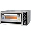 Combisteel Pizzaoven 890x1100x430 mm (bxdxh) 6kW/400V 6x Ø30 cm met 1 kamer met raam + verlichting  - Combisteel