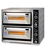 Combisteel Pizzaoven 890x1100x760 mm (bxdxh) 12kW/400V 6+6x Ø30 cm met 2 kamers met raam + verlichting - Combisteel