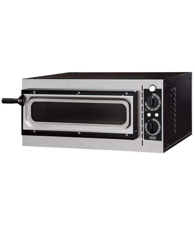Pizzaoven 568x500x280 mm (bxdxh) 1,6kW/230V 1x Ø32 cm met 1 kamer met raam - Combisteel
