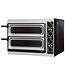 Combisteel Pizzaoven 568x500x430 mm (bxdxh) 2,4kW/230V 2x Ø32 cm met 2 kamers met raam - Combisteel