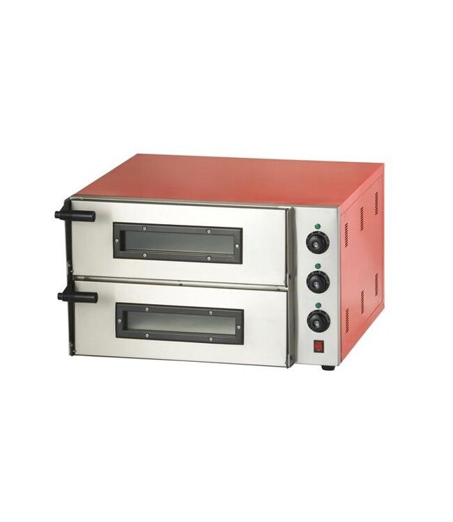 Pizzaoven 685x675x430 mm (bxdxh) 3kW/230V met 2 kamers - Combisteel