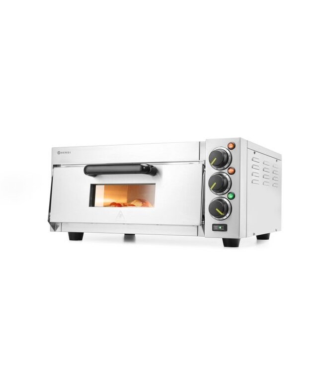 Pizzaoven 580x560x275 (bxdxh) 2.000W/230V 1 kamer Compact - Hendi