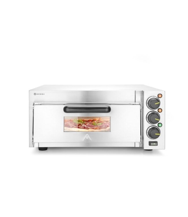 Pizzaoven 580x560x275 (bxdxh) 2.000W/230V 1 kamer Compact - Hendi