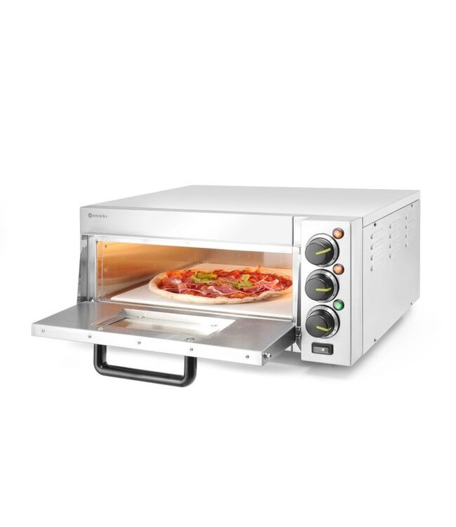 Pizzaoven 580x560x275 (bxdxh) 2.000W/230V 1 kamer Compact - Hendi