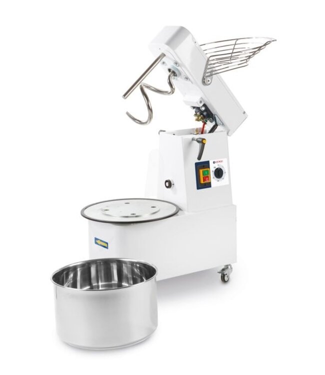 Spiraalmixer 10 ltr 380x590x575 mm (bxdxh) 370W/230V met kantelbare kop en verwijderbare mengkom - Hendi
