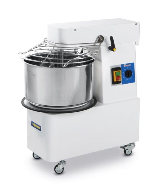Spiraalmixer 32 ltr 431x740x804 mm (bxdxh) 1.100W/400V met kantelbare kop en verwijderbare mengkom - Hendi