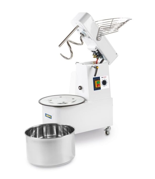 Spiraalmixer 32 ltr 431x740x804 mm (bxdxh) 1.100W/400V met kantelbare kop en verwijderbare mengkom - Hendi