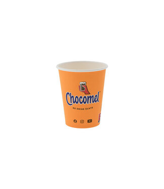 Sans Marque Beker disp karton 23,7 cl Ø80x(h)92 mm "Chocomel, de enige echte" | prijs & verp per 1.000 stuks