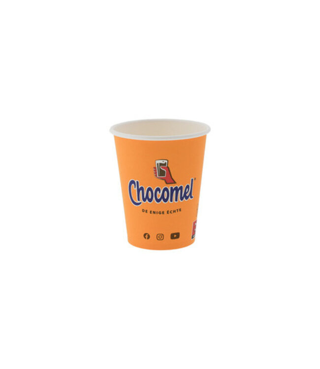 Beker disp karton 23,7 cl Ø80x(h)92 mm "Chocomel, de enige echte" | prijs & verp per 1.000 stuks