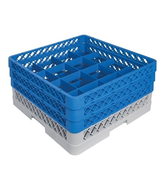 Bekerglazenkorf 16 comp. 50x50x10 cm max Ø112x(h)200 mm - CaterRacks