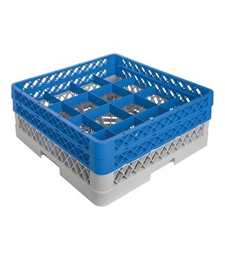 CaterRacks Bestekbekerkorf 16 comp. 50x50x18 cm max Ø112x(h)160 mm - CaterRacks
