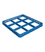 CaterRacks Vaatwaskorf opzetrand extra 9 comp. 50x50x4,5 cm max Ø150 mm blauw - CaterRacks