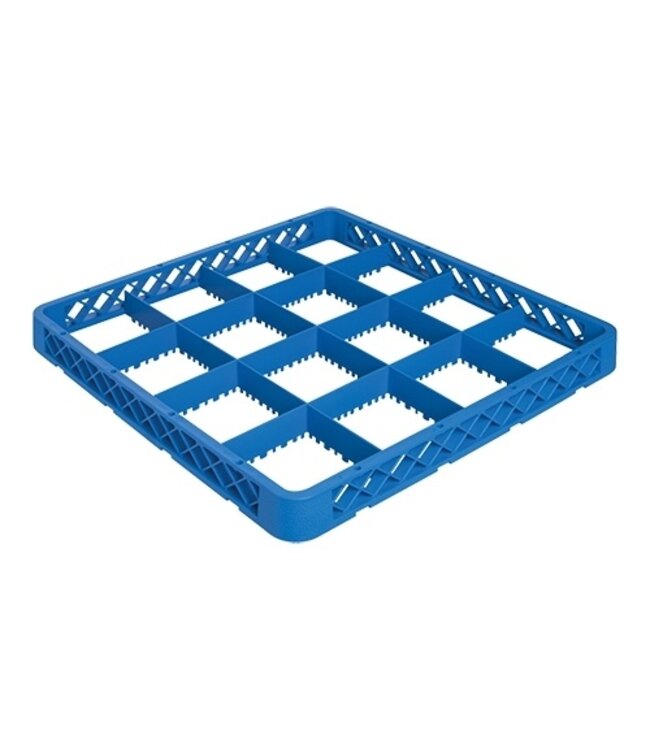 Vaatwaskorf opzetrand extra 16 comp. 50x50x4,5 cm max Ø112 mm blauw - CaterRacks