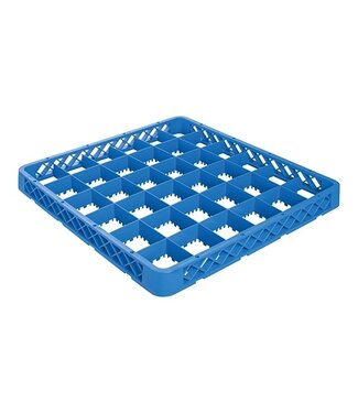CaterRacks Vaatwaskorf opzetrand extra 36 comp. 50x50x4,5 cm max Ø74 mm blauw - CaterRacks