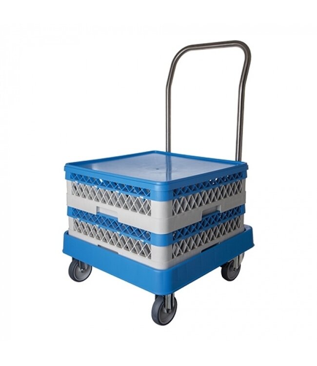 Korven transportwagen 55x55x(h)92 cm met duwbeugel - CaterRacks
